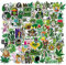 Bric Dodo 100Stück Weed Aufkleber Laptop Wasserflaschen Telefon Skateboard Auto Fahrrad Motorrad Cartoon Anime Vinyl Stickers WasserdichtDecals für Jugendliche Kinder Erwachsene