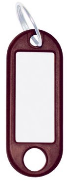 Wedo 262811807 Lot de 100 Porte-Clés avec Anneau Marron