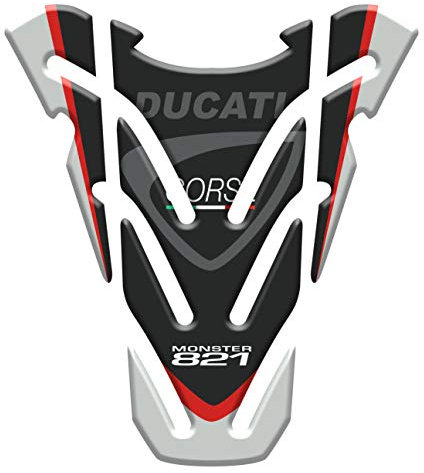 PARASERBATOIO ADESIVO RESINATO EFFETTO 3D compatibile con D.ucati Monster 821 v1