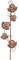 Dragimex dekorativer Garten-Deko Metall-Stecker Garten-Stecker Deko-Stecker mit Rosenblüten als Ranke Metall rostig, Braun, ca. 14 x 115 cm