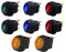 HUAZIZ 8 Pezzi Interruttore a Levetta Impermeabile 20A 12V DC SPST ON/OFF 3 Pin 2 Posizioni Rotondo Interruttore a Bilanciere con Luce a LED, per Auto Barca Camion Elettrodomestici