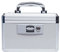 HEWEI WORKS Locking Medicine Box with Portable Storage Case, Child Safe Medication Lock Organizer, Locked Empty First Aid Storage Chest, Lockbox for Drugs use (silver)