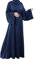 OBEEII Muslim Clothes for Women, Women Islamic Abaya Middle East Dubai Turkish Full Length Dress Navy XXL