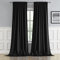 DUALIFE 2 Pcs Extra Long Blackout Curtains/Drapes 132 Inch Length, Thermal Insulated Black Draperies for Loft, 52 W x 132''L