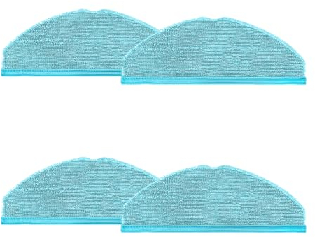 FFYan HEPA Mop Pads Paño para Cecotec Conga 8090 9090 ,Accesorio paño de Limpieza. Pack 4 Trapos Lavables para Robot Aspirador.