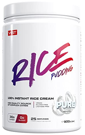 VAST Instant Rice Pudding – Geschmacksneutral – 900g – Komplexe Kohlenhydrate – Perfekt als Pre- und Postworkout – Zuckerfrei, Fettfrei, Glutenfrei, Laktrosefrei