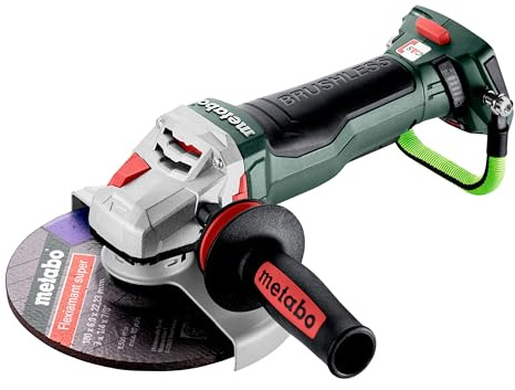 metabo Akku-Winkelschleifer WPBA 18 LTX BL 15-180 Quick DS, 18 V, Ø 180 mm | Bürstenloser Motor mit Schnellbremse & Anti-Vibrationssystem, werkzeugloser Scheibenwechsel, ergonomisch, inkl. metaBOX
