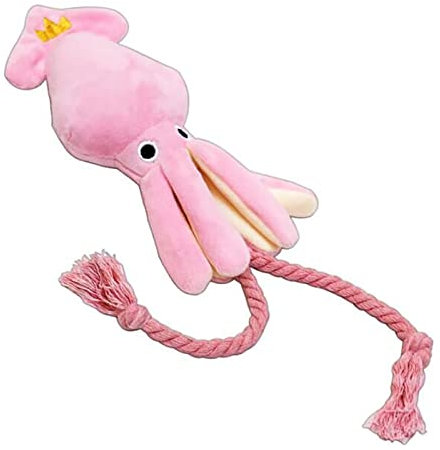 Jouet de Ficelle de Peluche, Poulpe en Forme de Rose Mignon de Jouet Interactif Confortable de Peluche de Chien pour l'animal Familier