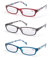 LANLANG 3er-Pack Blaulichtfilter Lesebrille 3,75 für Damen mit 3 Mode farben, Anti Eyestrain Anti UV Lesebrille mit 0-4,0 Dioptrien L-L010