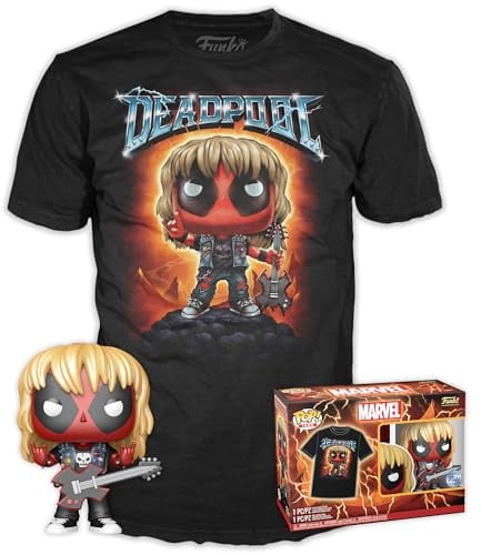 POP & Tee: Deadpool- Heavy Metal - Medium - Collectable Vinyl Figure - Official Merchandise - Toys for Kids & Adults - Movie Fans - Model Figure for Collectors