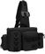 Angeln Umhängetasche mit Rutenhalter - Wasserdichter Angelrucksack Angeln Tasche Multifunktional zur Angelgerät Aufbewahrung und Organisation, Schwarz
