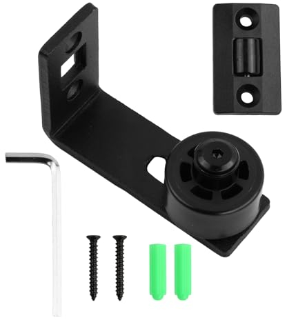 Rail de Porte Coulissante, Ajustable Guide de Rouleau de Plancher de Porte de Grange, Mur Porte Guide Inférieur, Multifunctional Guide de Plancher de Sol Réglables avec Vis