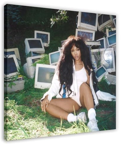 Poster, Motiv: American R&B Sänger SZA Ctrl Album, Poster, Schlafzimmer, Dekoration, Sportlandschaft, Büro, Raumdekoration, Geschenk, Rahmen-Stil, 70 x 70 cm