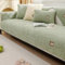 QHFTYL Sofa überzug rutschfest Sofabezug mit Armlehnen Sofaschoner 3 2 4 1 Sitzer für L/U Form Ecksofa Ledersofa (Kissenbezug -Grün-45x45cm)