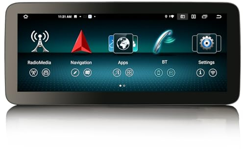 Erisin 12.3 Zoll 8-Kern 8GB+128GB Android 14 Autoradio GPS Navi für Mercedes-Benz GLA/CLA/G/A-Klasse W176 X156 C117 W463 Unterstützt IPS Bluetooth 5.0 DAB+ CarPlay Android Auto DSP WiFi TPMS Canbus
