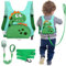Dr.meter Kinderleine, Anti-Verlust-Rucksack mit 1.2M 360° Drehbarem Sicherheitsgurt 3-in-1 Niedlicher Dinosaurier mit Schloss Sicherheitsgurte Sicherheitsausrüstung für Outdoor