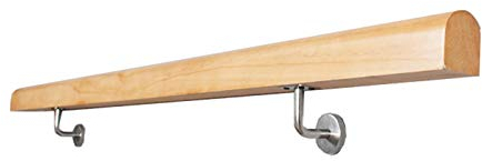 ASHILD 1,5ft-10ft HallwaStair Handläufe Naturholz, Rutschfester Haltegriff für ältere Kinder für Innen- oder Außengeländer (Größe: 180 cm (6 Fuß))