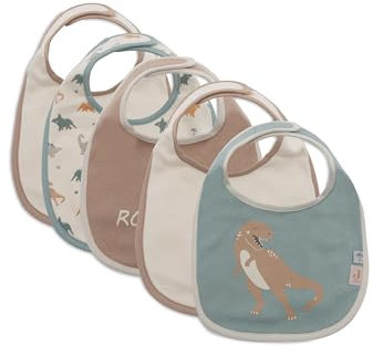 Jollein 029-566-67100 Lätzchen 5er Set Dino - Roarsome