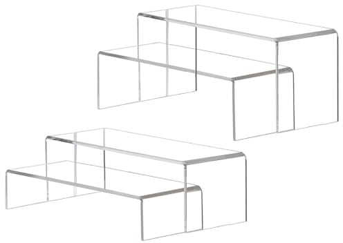 SXCCNW Acryl Abstandshalter für Display, 4 Stück Riser Ständer