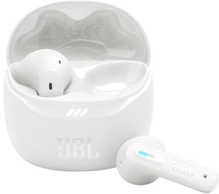 JBL Tune Flex 2, Kabellose Bluetooth-In-Ear-Ohrhörer mit Noise-Cancelling, 48 h Wiedergabezeit, IP54 wasser - und staubgeschützt, Multipoint-Verbindung, Ergonomisches Design, Weiß