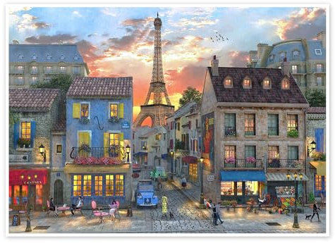 Straßen von Paris Poster von Dominic Davison 18 x 13 cm Wandbilder Wanddeko