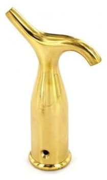 Dzina Pole Hook 125mm Polished Brass – Modern Brass Pole Mount Hook