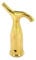 Dzina Pole Hook 125mm Polished Brass – Modern Brass Pole Mount Hook