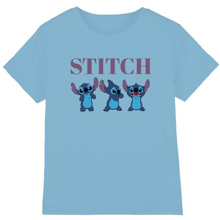 Lilo and Stitch Boy's Stitch Poses Unisex Kids T Shirt