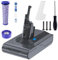 Batteria di ricambio 6,5 Ah per aspirapolvere Dyson V8 serie SV10 Upgraded High Capacity Battery per V8 Animal Cordless HEPA/Absolute Cord-Free/Fluffy 6500 mAh agli ioni di litio con filtro