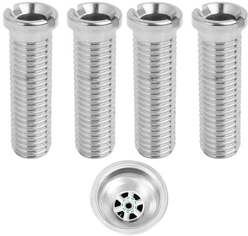 FunWorth 4Pcs 45mm Stainless Steel Hollow Screws, Sink Strainer Replacement Kit with Screwdriver for Drain Valve, Basket Strainer & Undermount Sinks (Ø12mm, 1.5/3.5 Adapters)