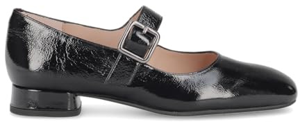 Unisa Damen - Ballerina Culver in schwarz Lack/Brush