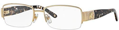 Versace VE 1175B Eyeglasses w/Gold Frame and Non- 53 mm Diameter Lenses,