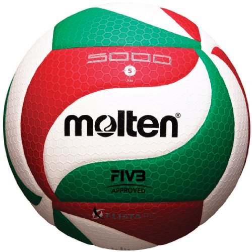 Molten V5M5000 Herren NCAA Flistatech Volleyball (Rot/Grün/Weiß, Offiziell)