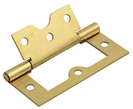 Forge 75mm Flush Hinge with Brass Finish