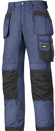 Snickers 32139504084 Size 84 Rip-Stop Craftsmen Holster Pocket Trousers - Navy Blue-Black