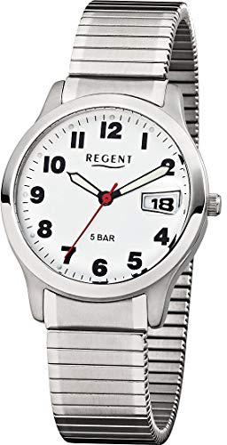 Regent Herren Analog Quarz Uhr mit Edelstahl Armband 11310053