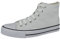 Ladies Baltimore/Academy Low Hi Top Canvas Toe Cap Lace up Pumps Plimsoll Trainers Casual Shoes Boots Size 13-8 (6 UK, White Hi Top)