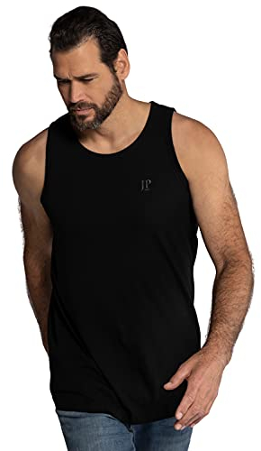 JP 1880 Herren große Größen Übergrößen Menswear L-8XL Tank Top, Basic, ärmellos, bis 10 XL schwarz 4XL 705145130-4XL