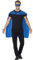 Smiffys Umhang, Blau, mit Augenmaske