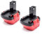 vhbw 2X Akku kompatibel mit Spit HDI 244, HDI 220 Elektrowerkzeug (1500 mAh, NiMH, 12 V)
