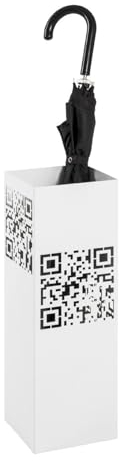 HAKU Möbel Porte parapluies Blanc, métal - Dim.: L 16 cm x H 48 cm x P 16 cm, Style: Modern