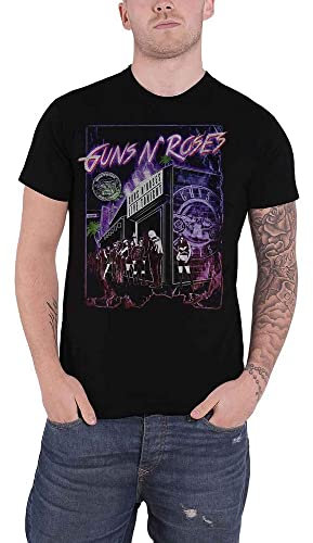 Guns N' Roses Herren Sunset Boulevard T-Shirt, Schwarz (Black Black), XX-Large