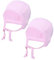 TupTam Unisex Baby Erstlingsmütze zum Binden 2er Pack, Farbe: Rosa, Größe: 62-68