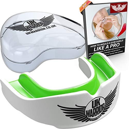 UK Warrior Adults Gum Shield Mouthguard for MMA, Boxing, Rugby, Martial Arts, Karate, Muay Thai, BJJ Mouth Piece Teeth Protector