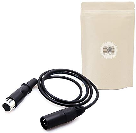 Cable d Alimentation rallonge XLR 4 Broche alim 4 pin 12v 24v 48v 1 Mètre - ADAPTOUT Marque FRANÇAISE