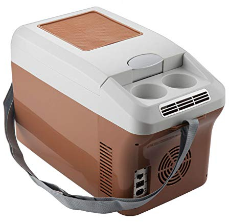 fridge Réfrigérateur De Camping en Plein Air, Mini Frigo électrique Portable 12v / 24v, avec Bandoulière et Cordon d'alimentation, Capacité de 15 litres