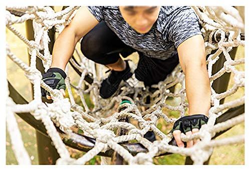 SSCYHT Outdoor-Kletternetz, Robustes Netz Sicherheitsspielplatz Zaun Felswand Schaukelsicherheit und umweltfreundliches Starkes und verschleißfestes Hanfseilnetz,1 * 1M(3 * 3ft)