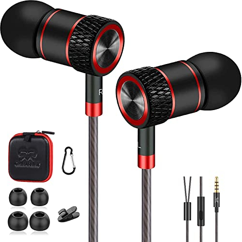 auricolari, auricolari in-ear, cuffie cablate, auricolari stereo anti-rumore adatto per microfono Huawei, smartphone Android e lettore MP3, ecc