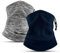COOLOO 2 Stück Herren Damen Schal, Winter Fleece Winddicht Halstuch Einstellbar Schlauchschal Multifunktionstuch Loop Schal Skimaske Für Laufen Skifahren Radfahren(Marineblau+Grau)