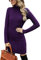 Irevial Vestito Elegante Donna Invernale, Abito Cocktail, Viola, XL
